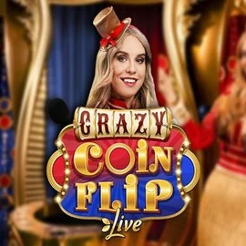Crazy Coin Flip logo by Evolution at Wild Robin Casino