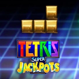 Tetris Super Jackpots slot visual from WMS available on wildsrobin.ca