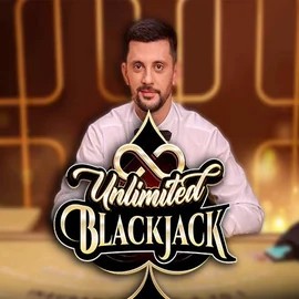 Unlimited Blackjack slot logo by Ezugi at Wild Robin Casino